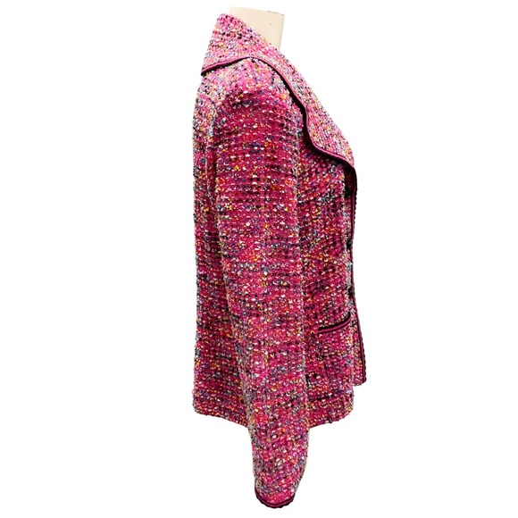 ESCADA PINK MULTI BOUCLE KNIT JACKET - Picture 2 of 6
